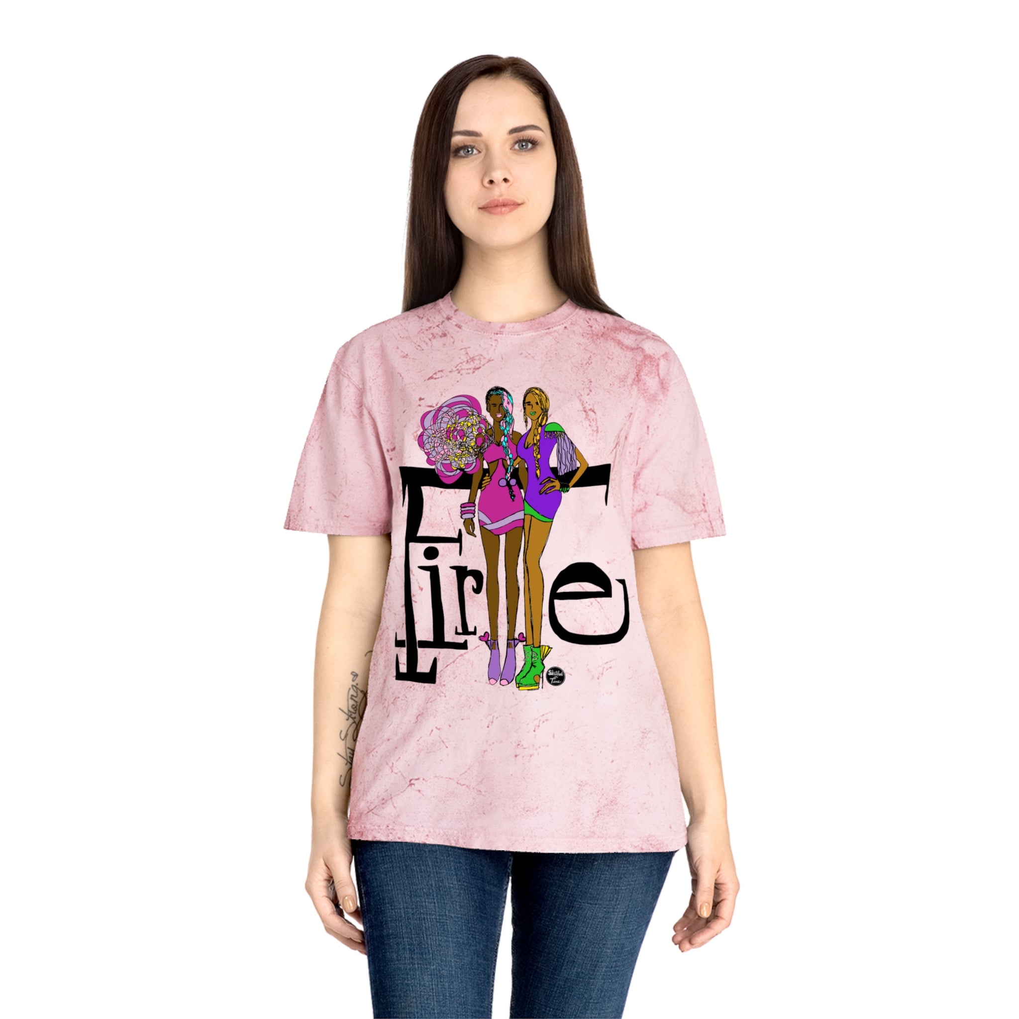 Fashion Girls 'Fire' Color Blast Graphic Tee