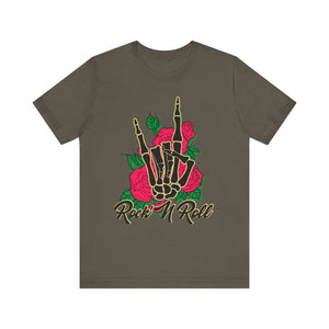 Skeleton Bones & Roses Graphic Tee