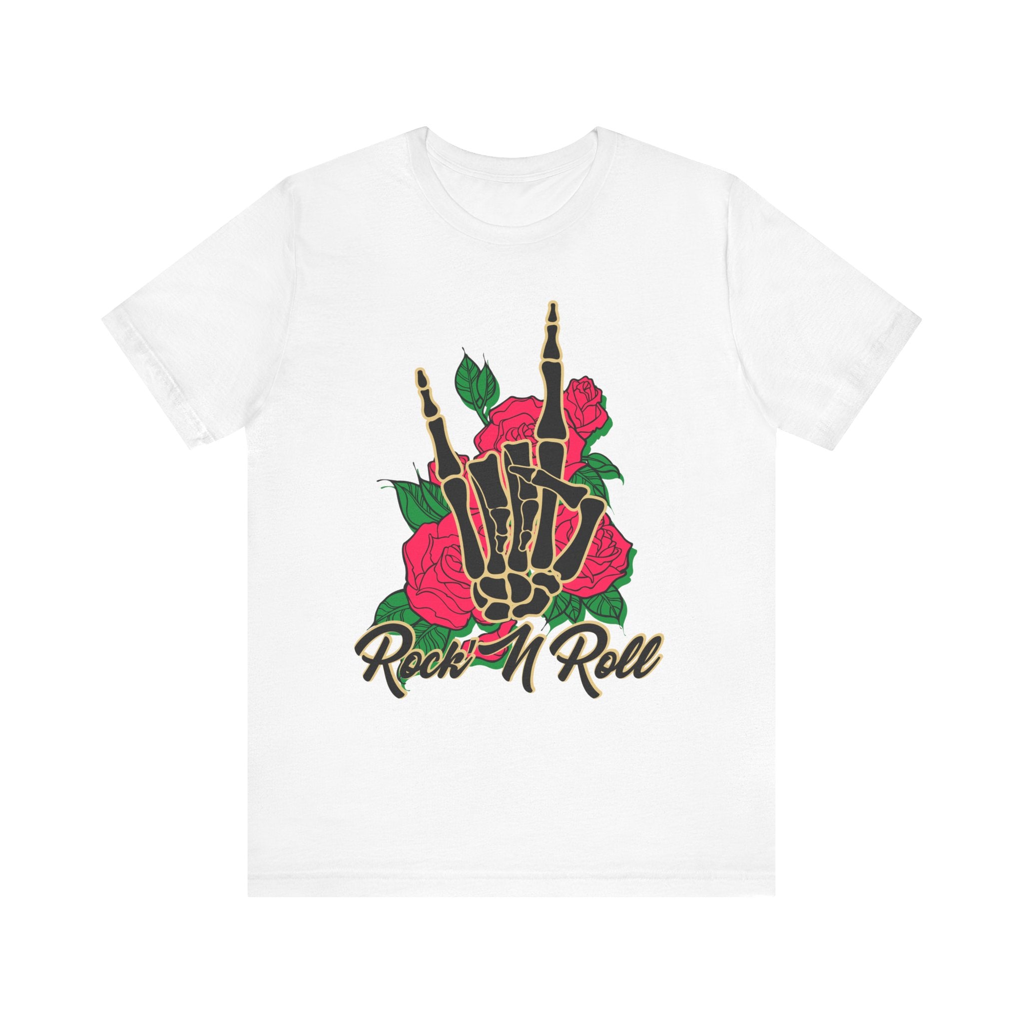 Skeleton Bones & Roses Graphic Tee