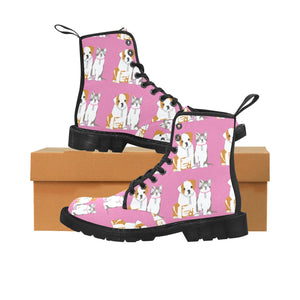 Women's Kitty Pup Lace Up Canvas Boots