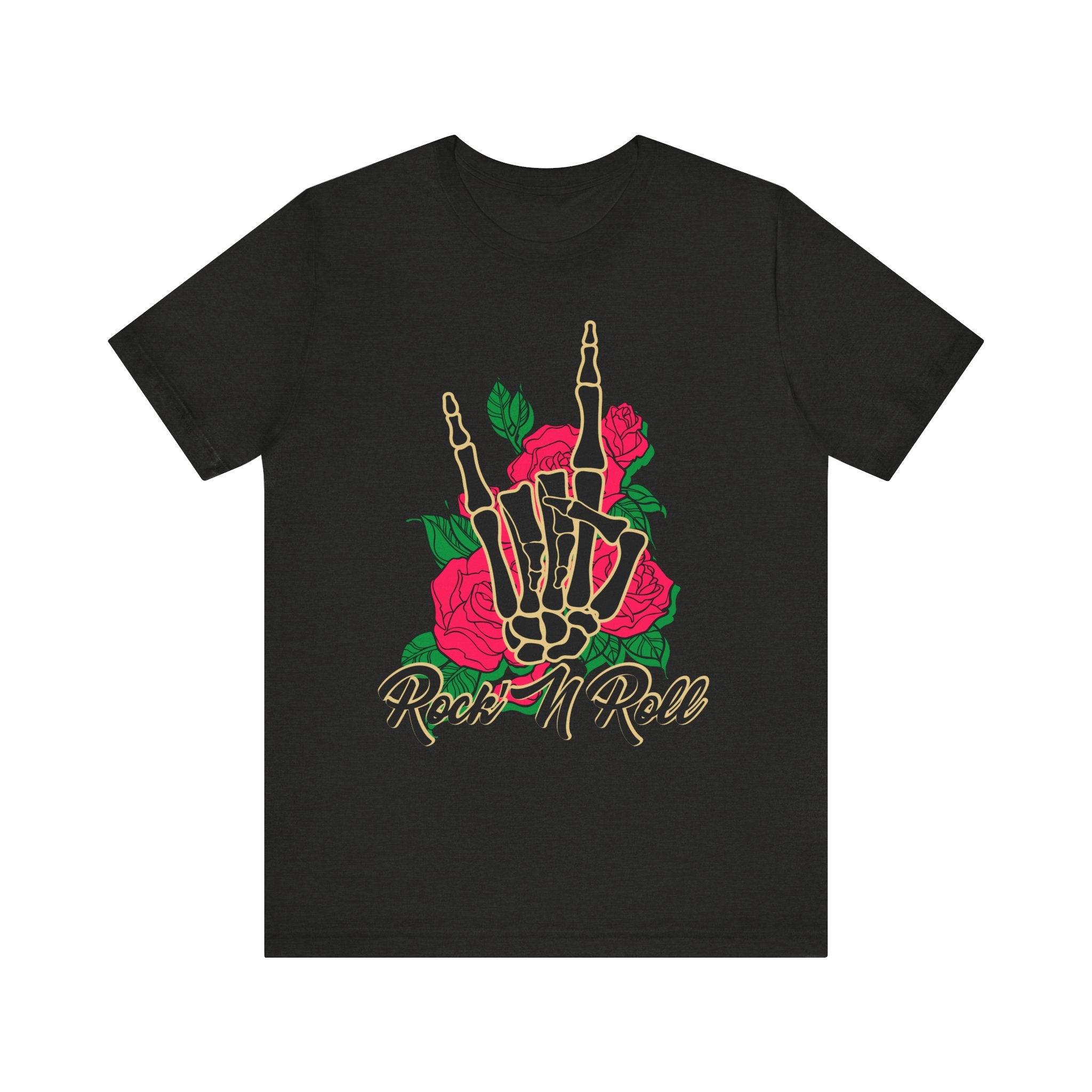 Skeleton Bones & Roses Graphic Tee