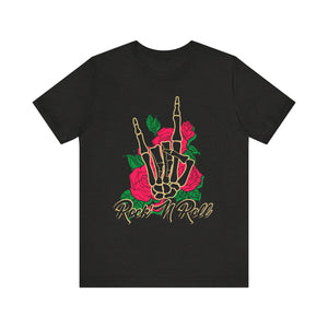 Skeleton Bones & Roses Graphic Tee