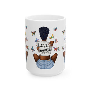 Love Yourself Ceramic Mug, (11oz, 15oz)
