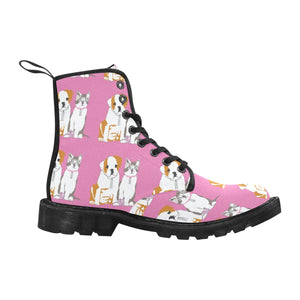 Women's Kitty Pup Lace Up Canvas Boots