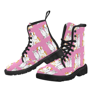 Women's Kitty Pup Lace Up Canvas Boots